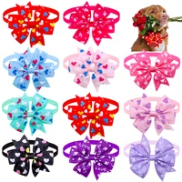 60pcs pet puppy dog cat bow ties adjustable ribbon dog bowties dog grooming accessories for cat smallmedium dogs pet products