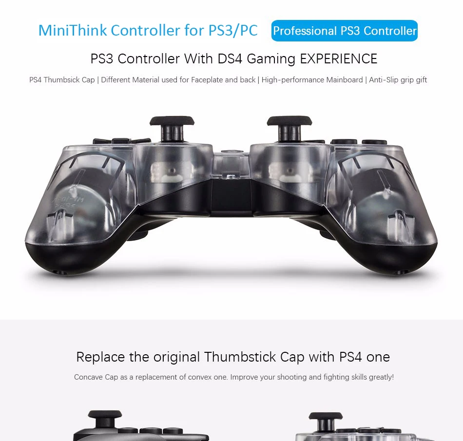 Беспроводной Bluetooth геймпад игровой контроллер для sony PS3 Playstation 3 SIXAXIS контроллер ПК Джойстик с противоскользящим захватом