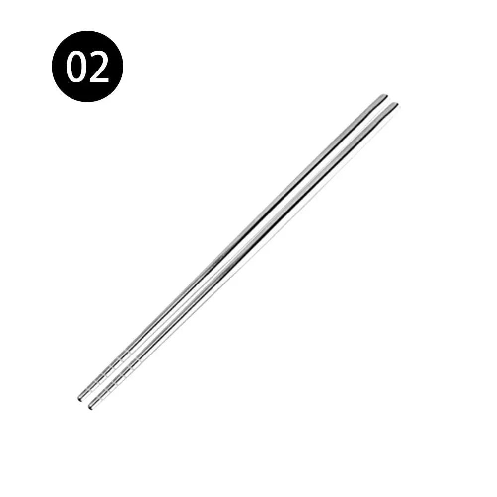 Китайские Длинные Белые Палочки для еды палочки из нержавеющей стали с рисунком