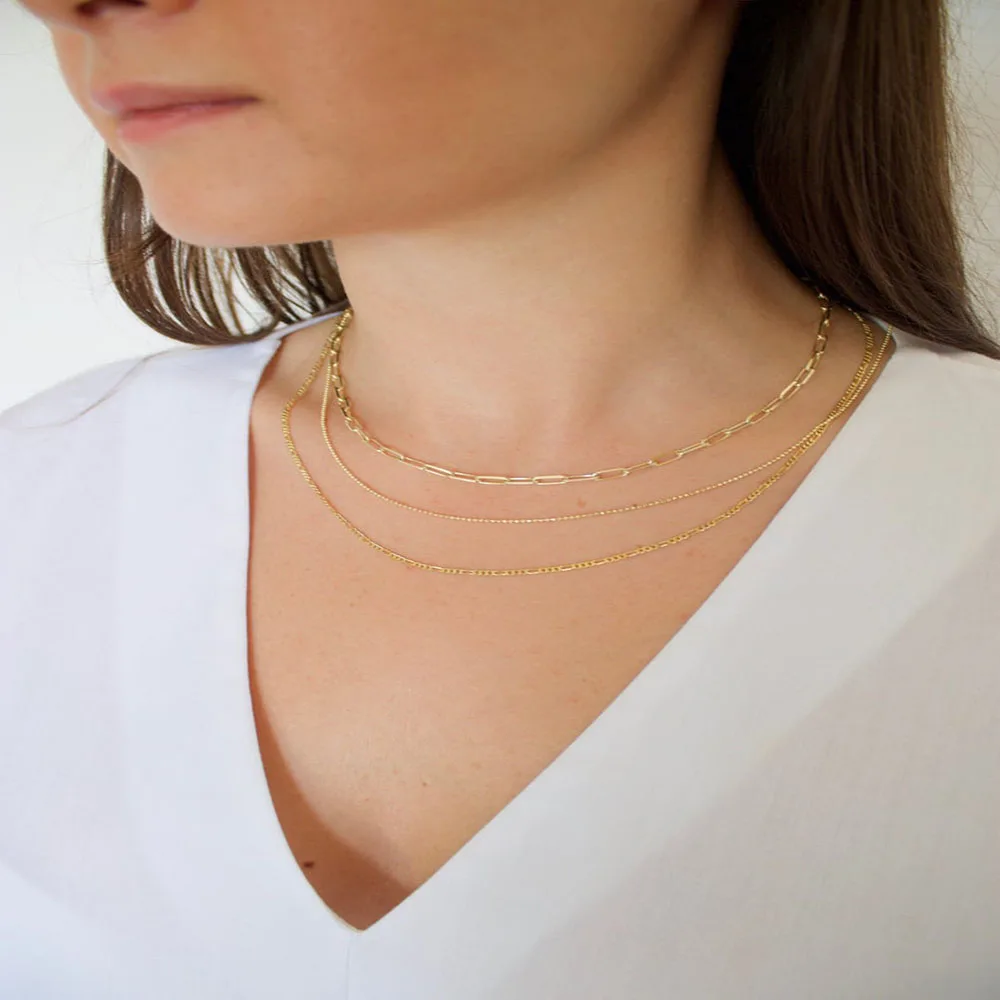 Bohemian ethnic style metal 3-layer chain necklace 2020 fashion multi-layer jewelry factory direct selling price is cheap | Украшения и