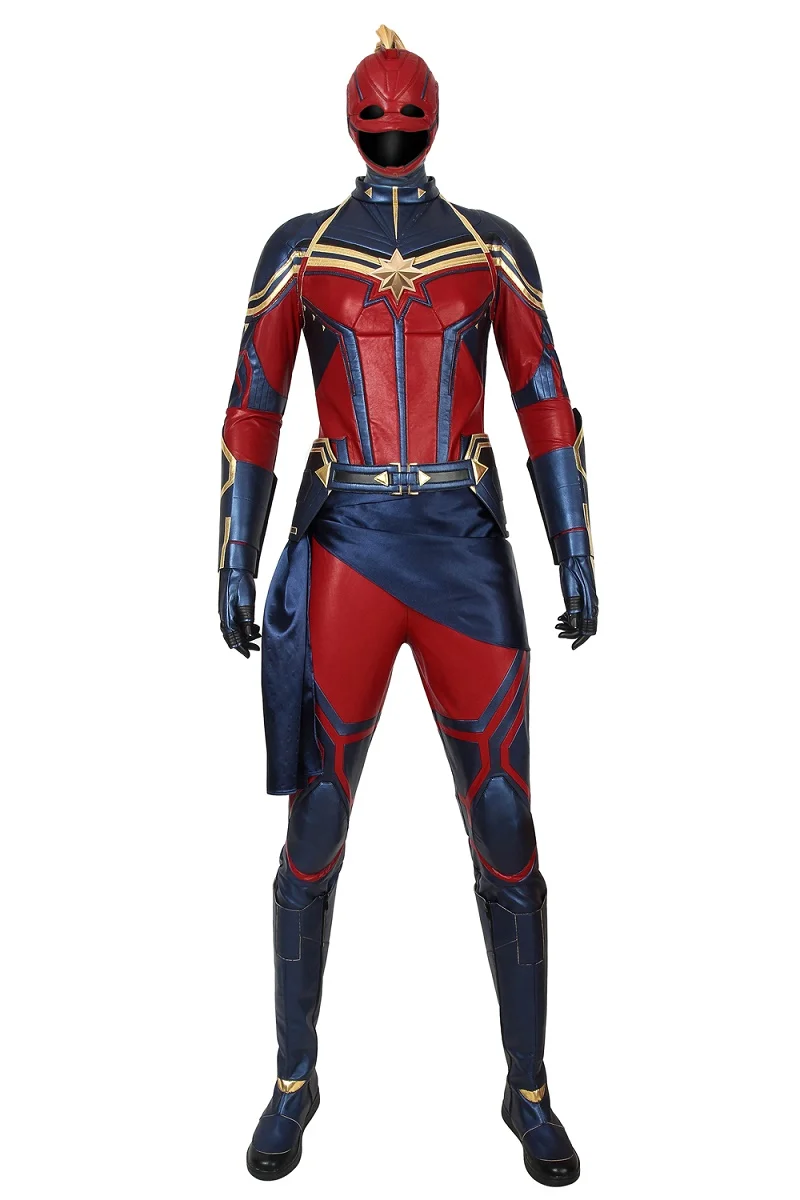 Whole set Мстители 4 эндигра Марвел Капитан костюмы косплей костюмы на Хэллоуин Carol Danvers реквизит косплей костюм Необычный кожаный комбинезон - Цвет: Whole set
