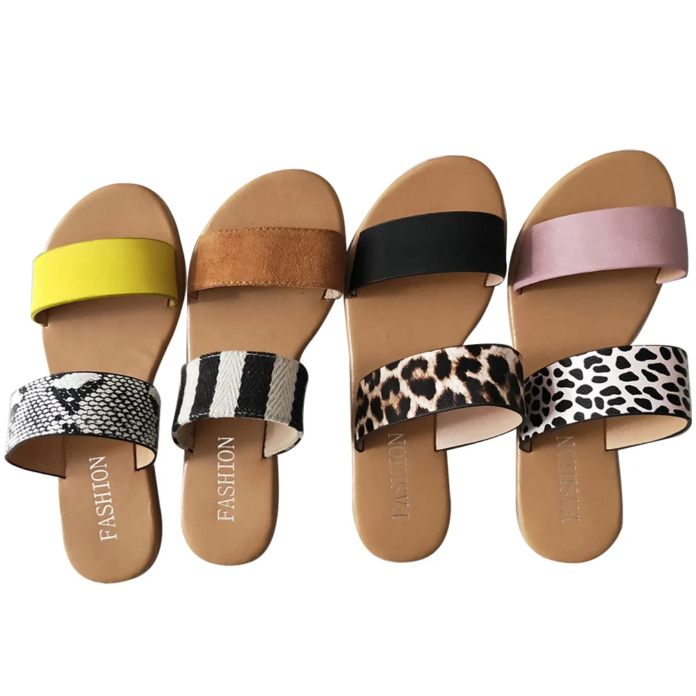 

1pair Women Slippers Walking Platform Wedge Elastic Band Home Round Toe Fashion Flat Heeled Casual Summer Beach Indoor Outdoor