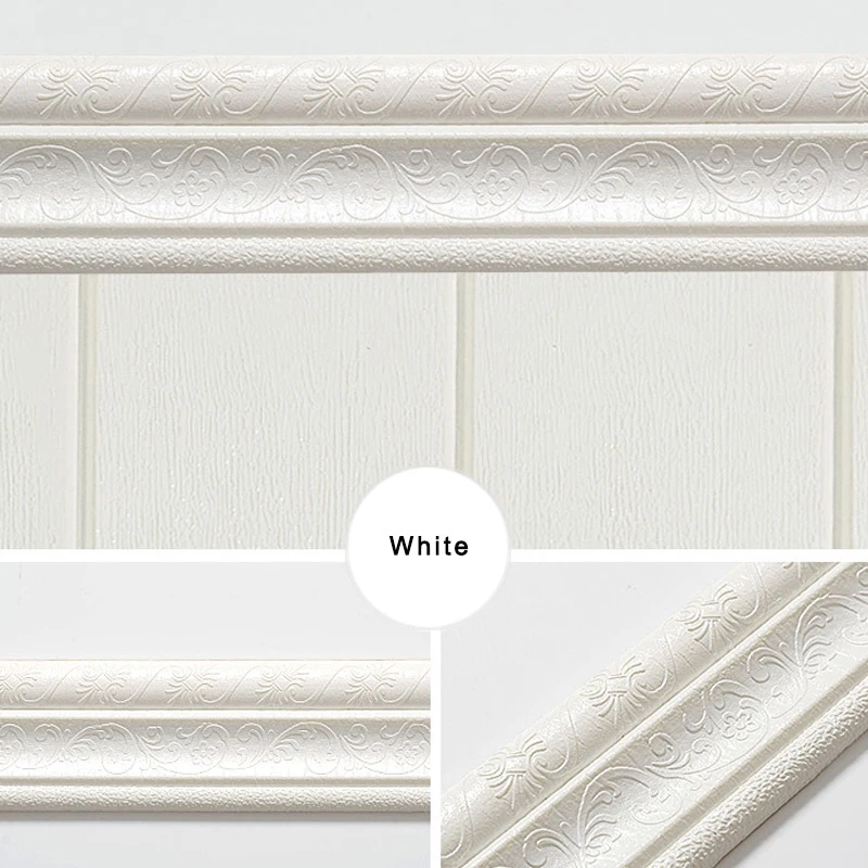 

Adhesive Durable Wall Trim Line Skirting Border 3D Pattern Sticker Decoration Self Waterproof Strip DC156