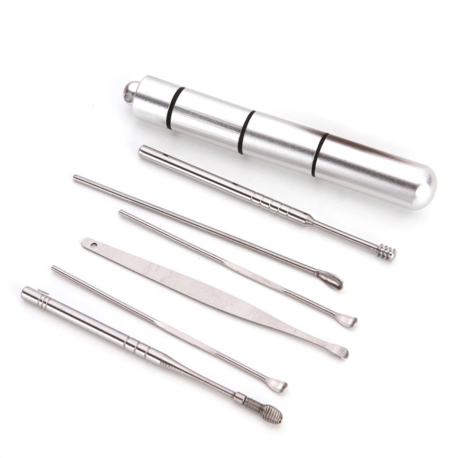 

6 In 1 Portable Ear Cleaning Set Reusable Ear Wax Removal Ear Cleaner with Storage Box For Home Outdoor Ear Care EK-New