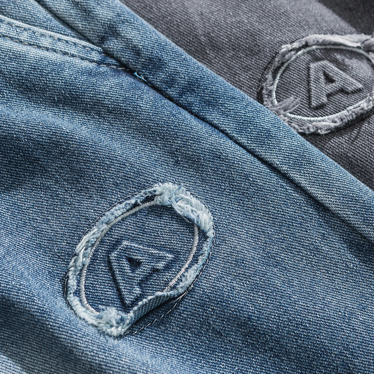 

LACIBLE Streetwear Retro Denim Pants Frayed Letter Streetwear Jeans Harajuku Hip Hop Pants Jogger Men's Pants