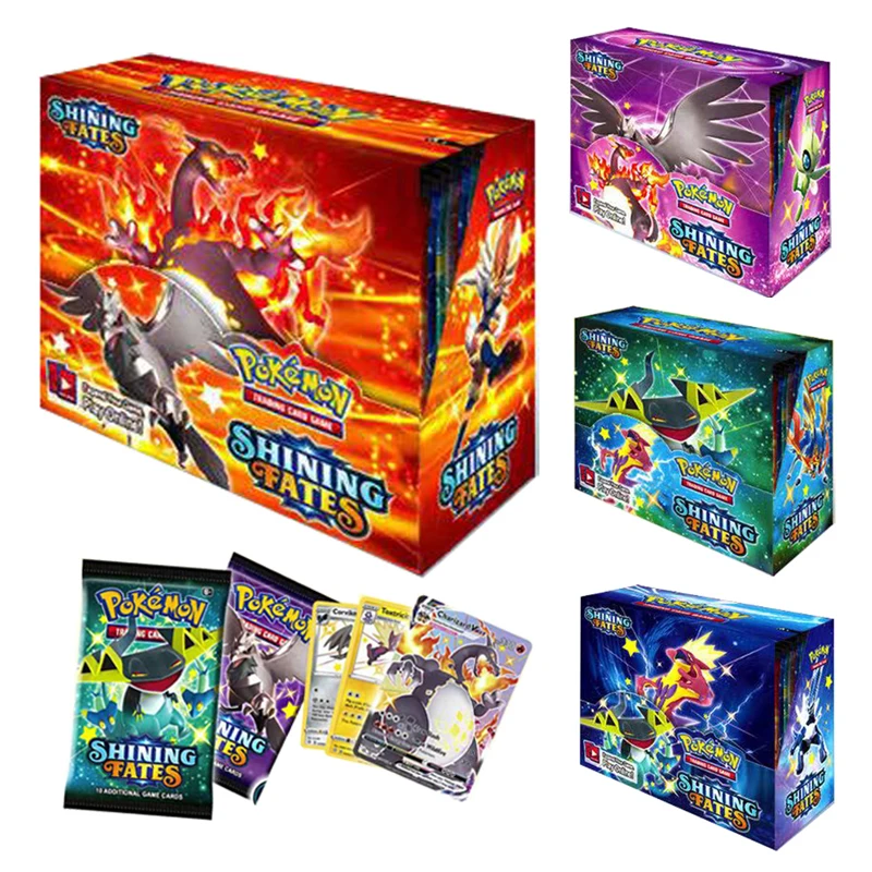 

2021 NEW 324Pcs Pokemon TCG: Shining Fates Booster Box Trading Card Game Collection Toys for children