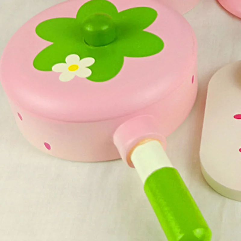 Детские игрушки розовые деревянные кухонные детские для приготовления пищи