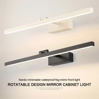 modern led mirror front light 4050cm blackwhite wall mounted lamp 912w waterproof vanity light for bedroom bathroom toilet