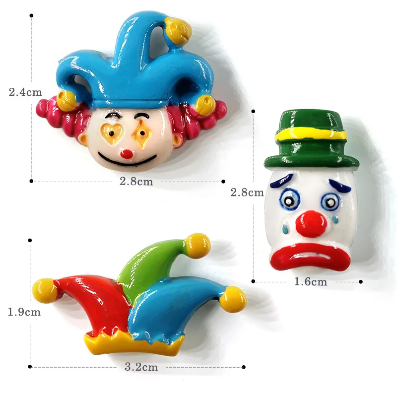 10 шт. Цирк Клоун Лев магнит на холодильник 3D Смола ремесло белая доска малыш