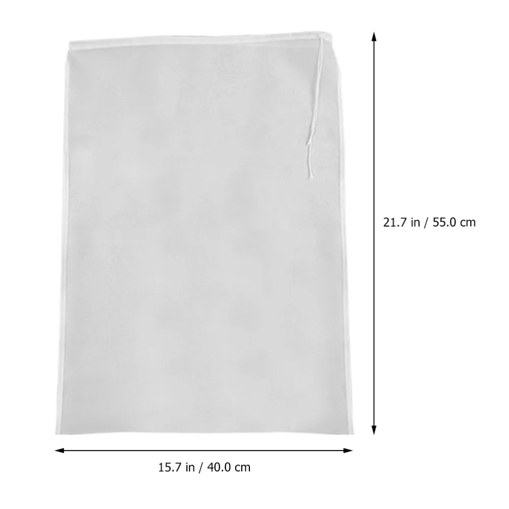 

2pcs Mesh Filter Bags with Drawstring Fruit Vegetable Filter Straining Bag