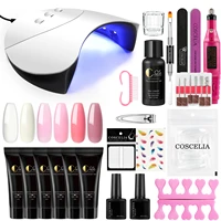 poly nail gel set manicure set acrylic nail gel polish nail lamp dryer for nail extensions jelly gel for nail tools