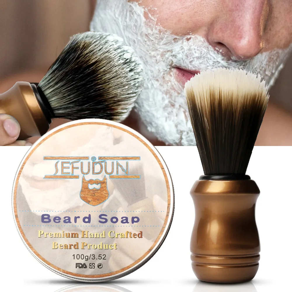 10 шт./компл. борода комплект Barba масло шампунь мыло для бороды мягкой щеткой