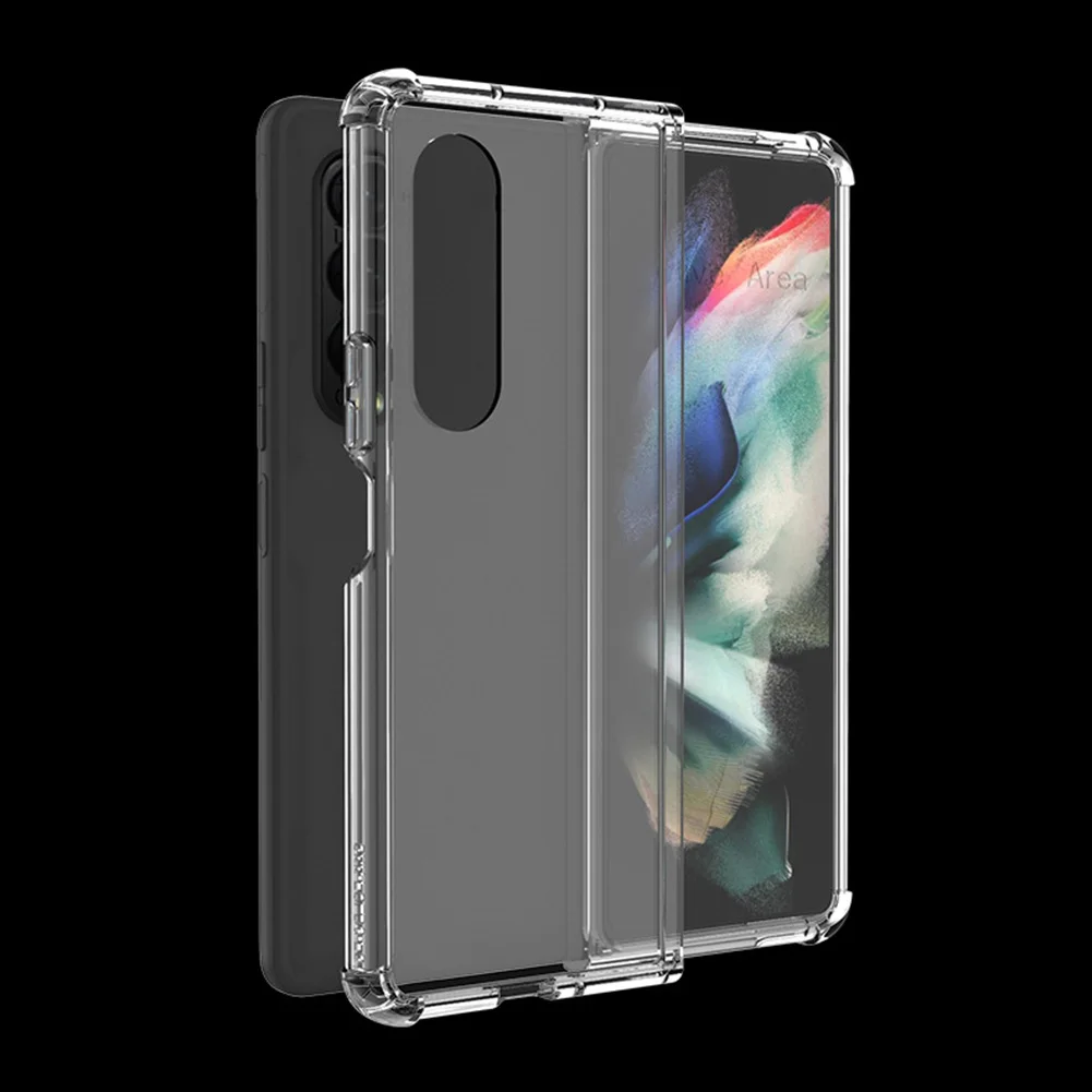 

Transparent Phone Case For Samsung Galaxy Z Fold 3 2 5G Front Back Protective Cover Hard Clear Bumper Shell Z Fold3 Accessories