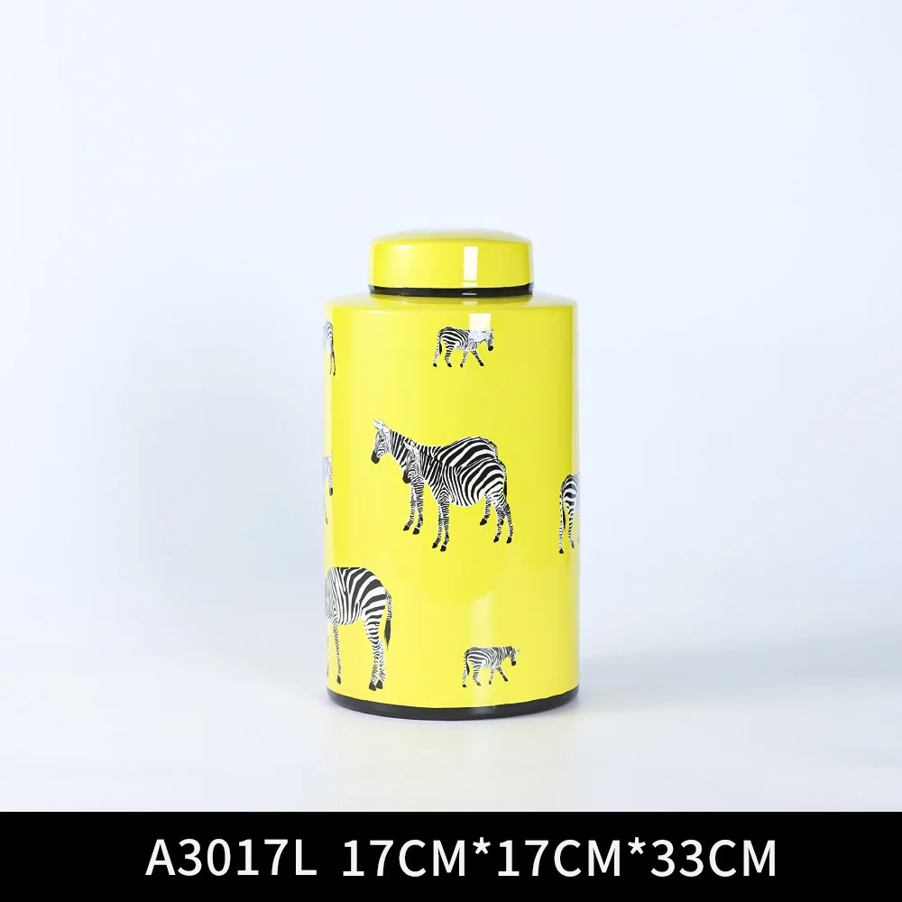 

Modern simple ceramic vase TV cabinet ornaments Ceramic decorative can seal home decore flower vase