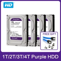 western digital wd purple hdd 1tb 2tb 3tb 4tb sata 6 0gbs 3 5 hard drive disk for cctv camera ahd dvr ip nvr