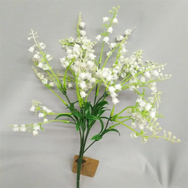 Поддельные колокол цветы орхидеи моделирование пластик Suzuran белый Колокольчик