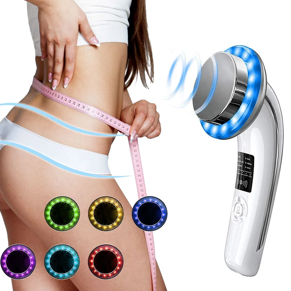 Beste 6IN1 Lcd Ultrasone Cavitatie Rf Ems Vet Brander Afslanken Massage Cellulitis Machine Gezicht Body Massager Huidverzorging Anti Cellulite