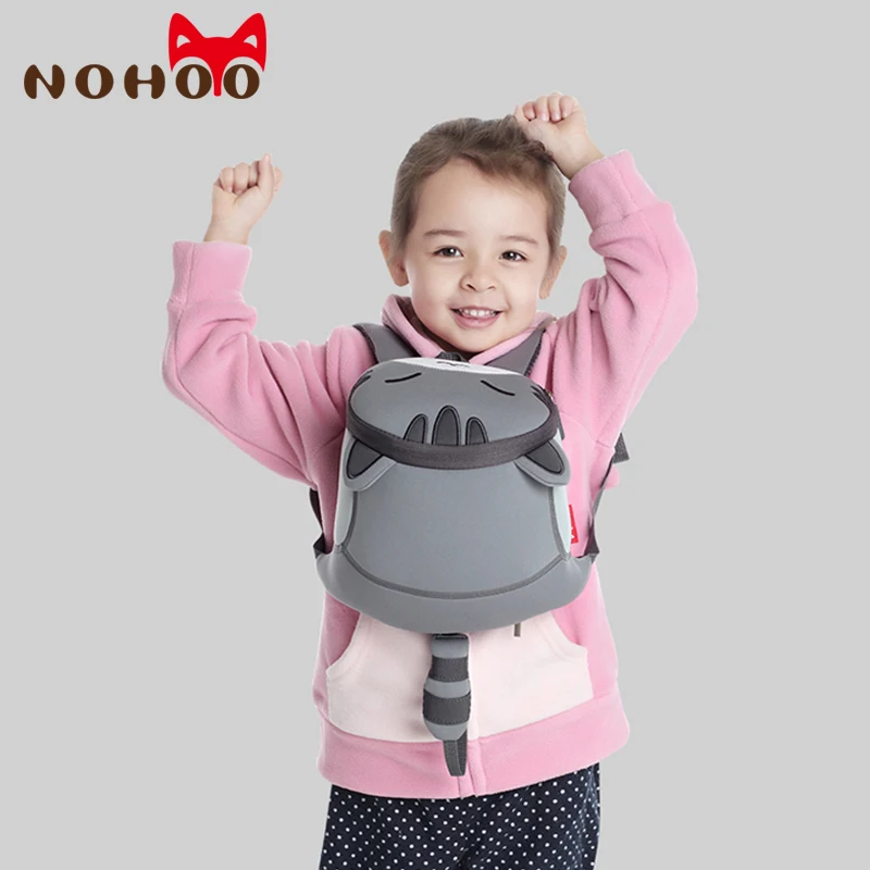 Детский рюкзак с кошками и животными NOHOO, Водонепроницаемый Школьный рюкзак для девочек, сумка для детского сада