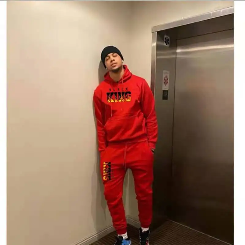 Мужской спортивный костюм из 2 предметов толстовка с капюшоном и штаны комплект