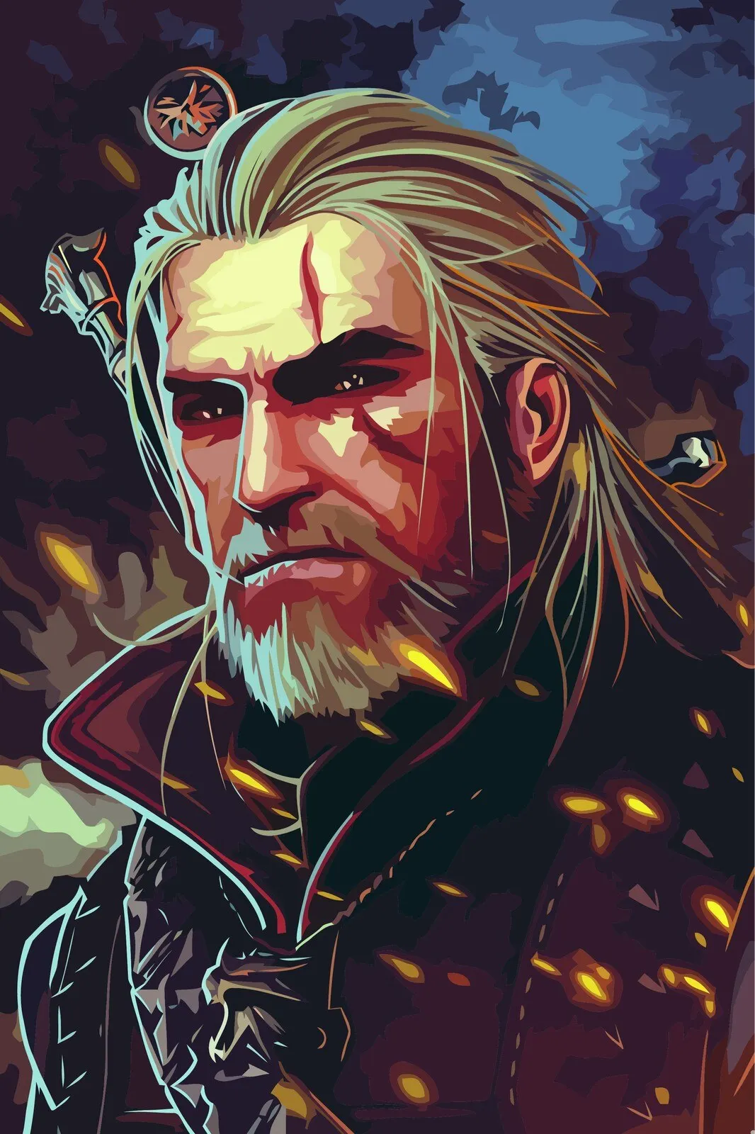Картина по номерам на холсте набор для рисования ведьмак witcher - 2350 40X60 | Дом и сад