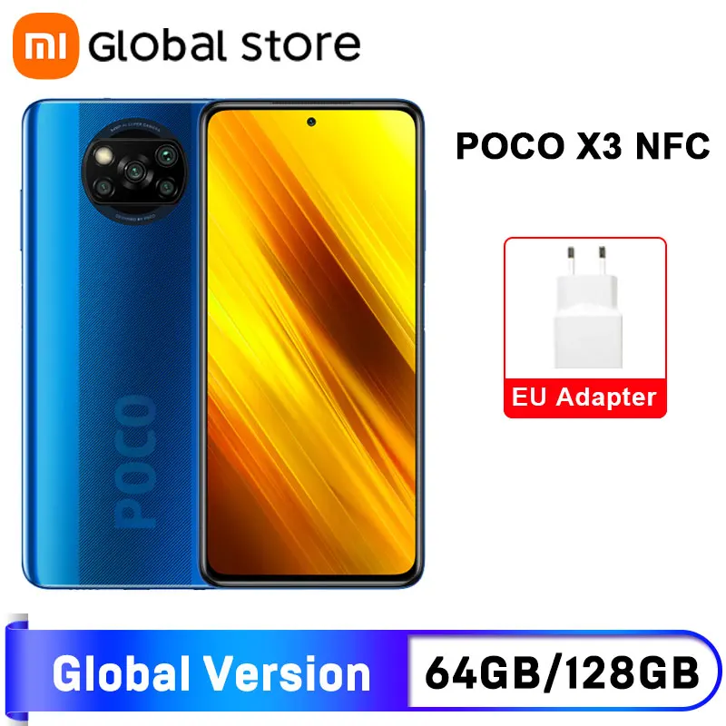 Глобальная версия POCO X3 NFC 6GB 64GB / 6GB128GB Смартфон Snapdragon 732G Восьмиядерный 64