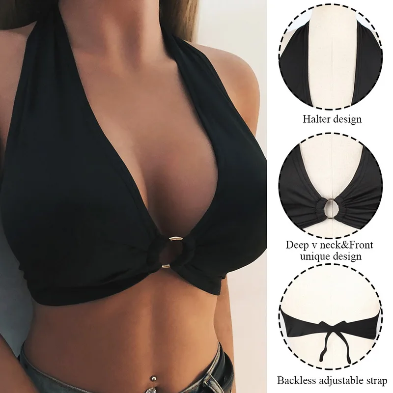 Женский леопардовый спортивный бюстгальтер с лямкой на шее майка шнуровке