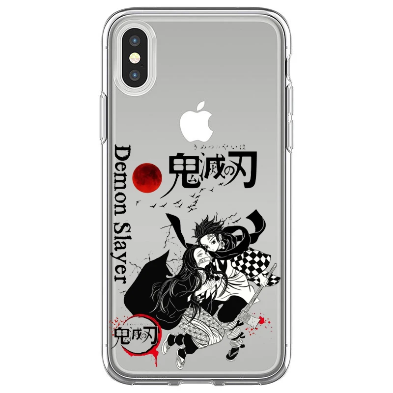 Мягкий чехол для телефона Kamado Nezuko Kimetsu no Yaiba рассекающий демонов iphone 12 11 13 Pro Max X XR XS