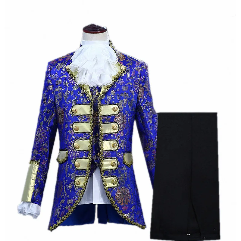 [XZ41] Мужской Благородный Золотой корт платье Ренессанс принц Хэллоуин Косплей