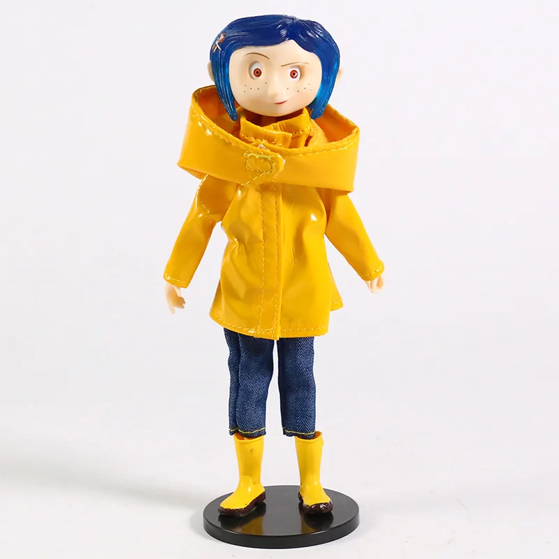 Экшн-фигурка куклы-Бенди Coraline 7 дюймов коллекция желтого дождевика из ткани NECA |