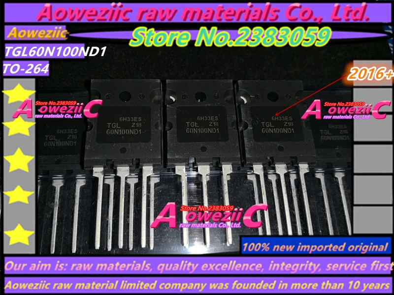 

Aoweziic100 % новый импортный оригинальный TGL60N100ND1 60N100ND1 60N100 TO-264 IGBT однотрубный сварочный аппарат 60 А 1000 в