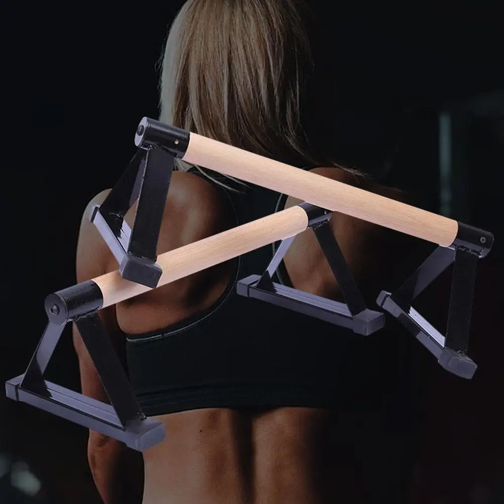 Wood Parallettes Set Stretch Stand Calisthenics Handstand Fitness Equipment for Men Women | Спорт и развлечения