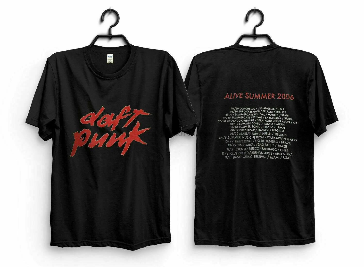 Винтажная Футболка Daft Punk 2006 туристическая футболка Reprint размер S 3Xl | Мужская