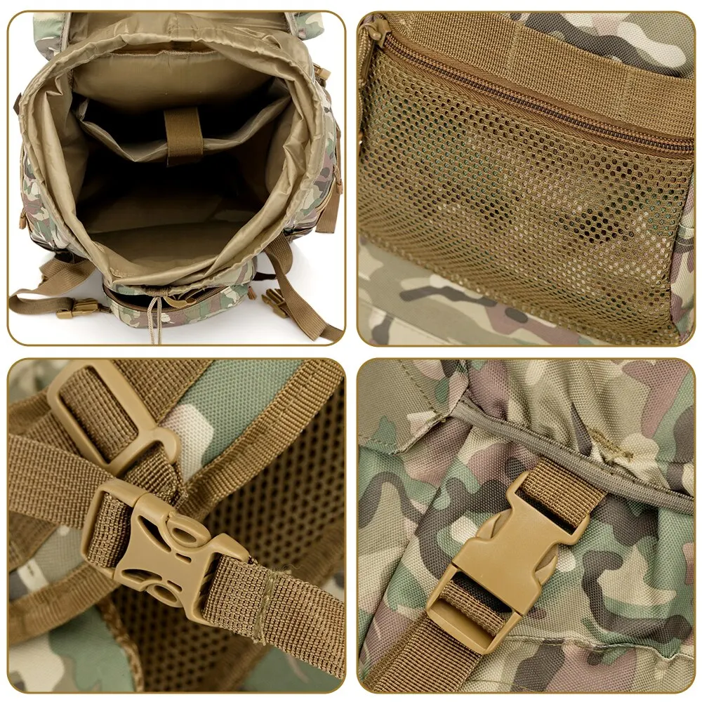 Вместительный мужской армейский тактический большой рюкзак водонепроницаемый