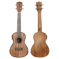 23 inch ukulele 4 strings hawaiian guitar sapele electric ukulele guitar mini guitarra beginner musical gift instrument with eq