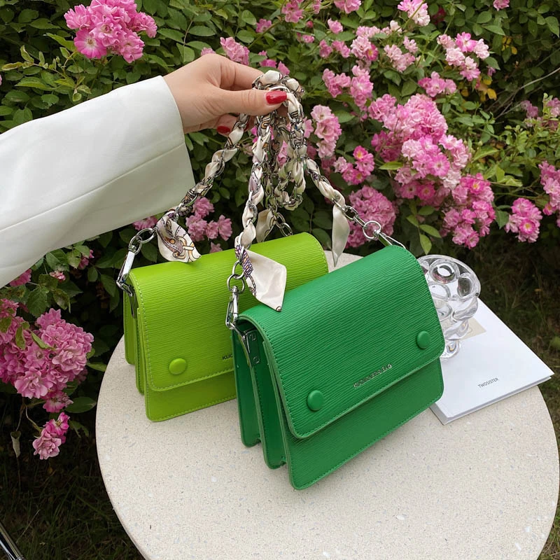 

Bags for Women 2021 The New Korean Version of The Wild Foreign Messenger Bag Fashion Chain Shoulder Small Square Bag Handbag