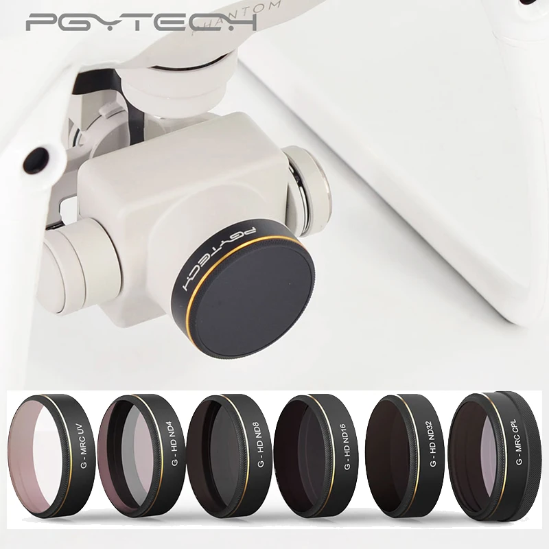 Фильтр объектива Phantom 4 PRO PGYTECH MCUV CPL ND4/8/16/32/64 HD Комплект фильтров для Аксессуары