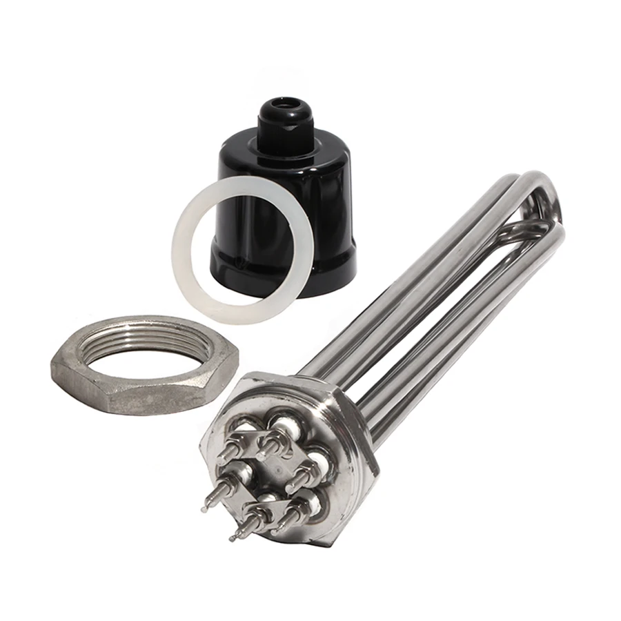 

Электрический нагревательный элемент, 1 1/4 дюйма, BSP/DN32, с аксессуарами, нержавеющая сталь 304, 3 кВт/6 кВт/9 кВт/12 кВт