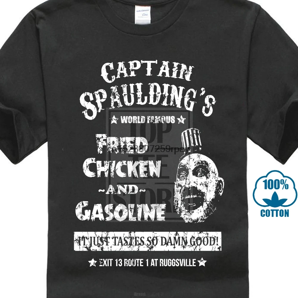 560 Captain spaulding Мужская футболка страшный фильм Devils Corpses отвергает 1000 Забавный буквенный принт