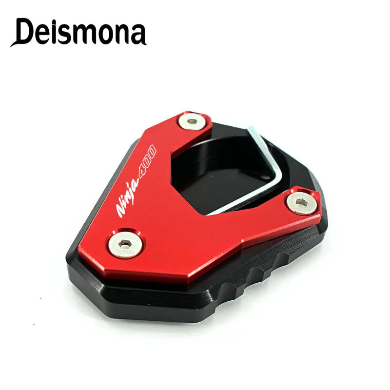 

For Kawasaki Ninja 400 2018 2019 2020 Motorcycle CNC Kickstand Foot Side Stand Extension Pad Support Plate Enlarge Stand
