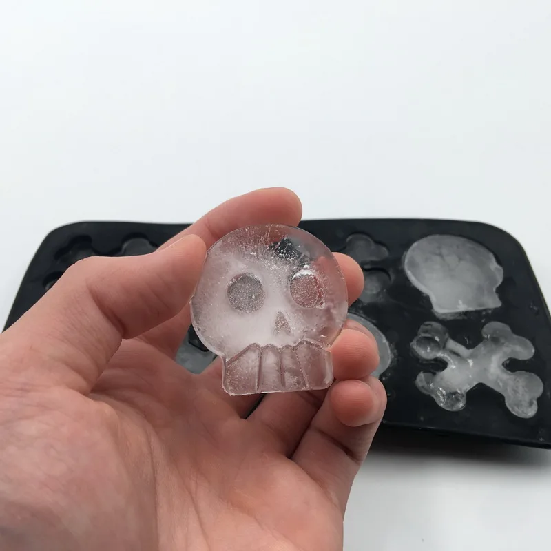 Производитель кубиков льда лоток 3D Череп Силиконовая форма алмаз самодельный лед производитель Ho использовать держать использовать коктейли силиконовые для виски инструмент