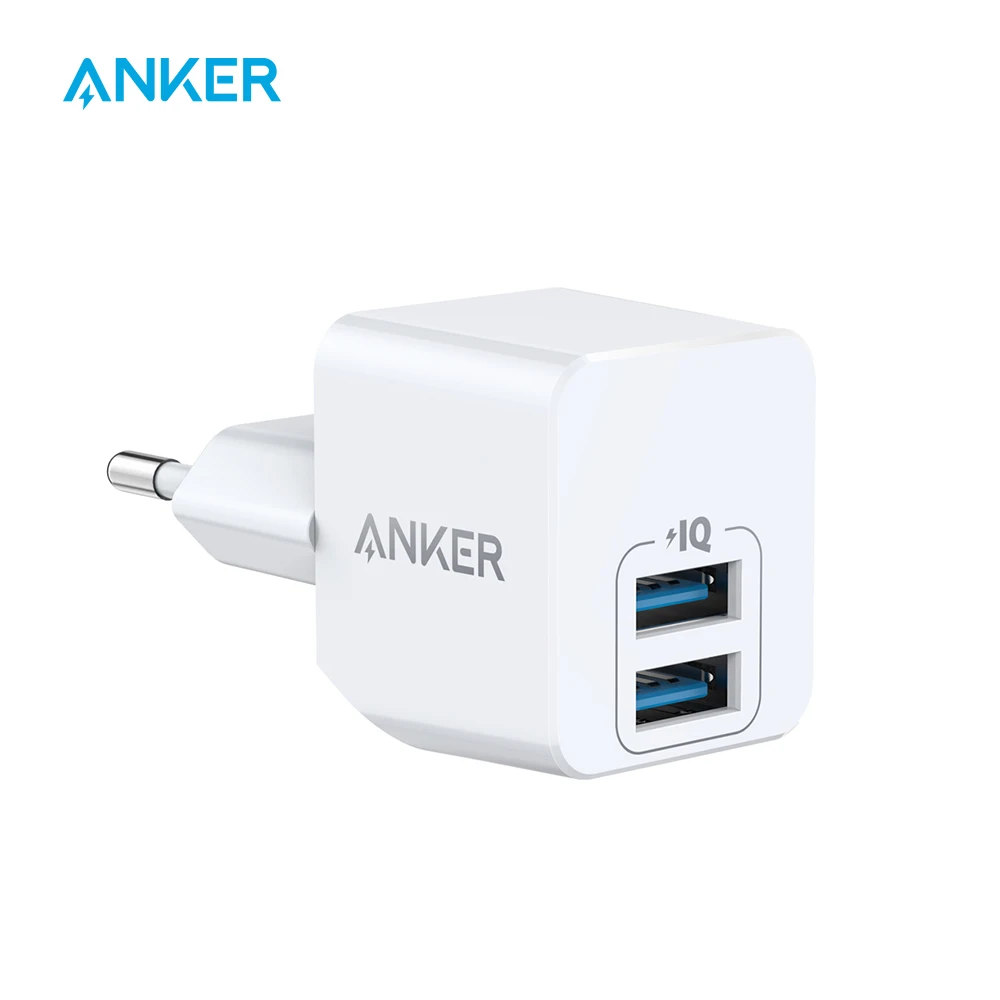 

Anker USB Charger, Anker PowerPort Mini Dual Port Phone Charger, Super Compact USB Wall Charger 2.4A Output