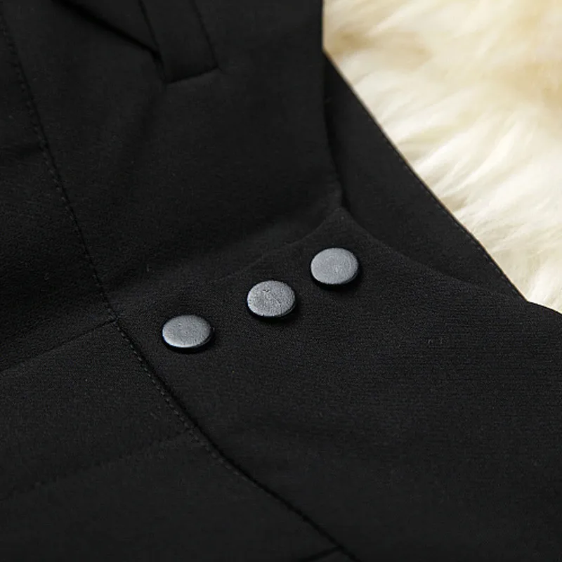 

2021 Spring Lady Designers Office Two Piece Outfits Women Full Sleeve Ruffles White Blouse and Pants Suits Set