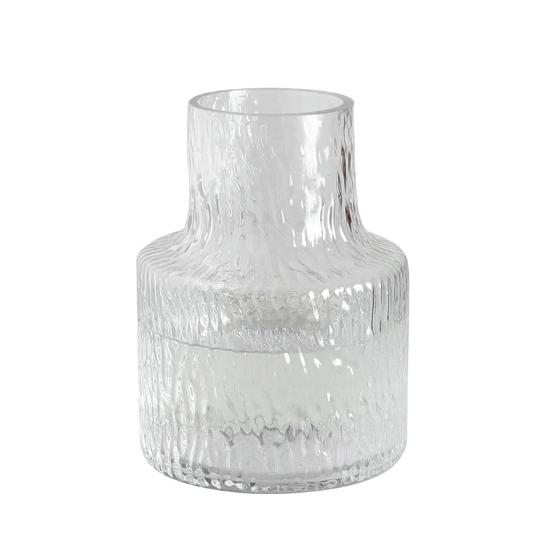 

Nordic Glacial Clear Glass Vase Hydroponics Flower Arrangement Terrarium Container Handmade Plant Holder Flowerpot Home Decor