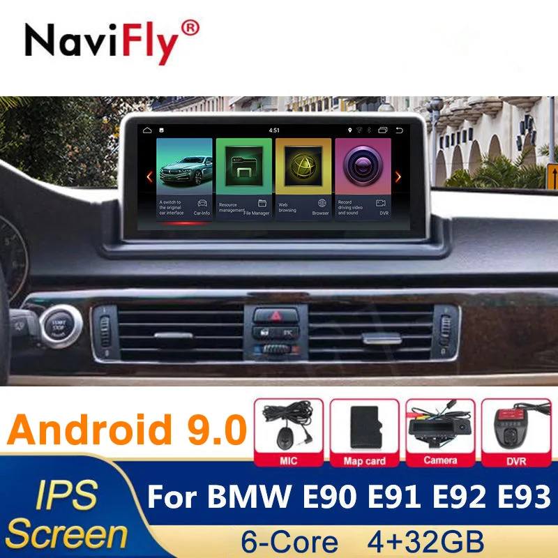 ID7 10 25 дюймовый ips экран 6Core Android 9 0 Автомобильный мультимедийный dvd плеер для BMW 3