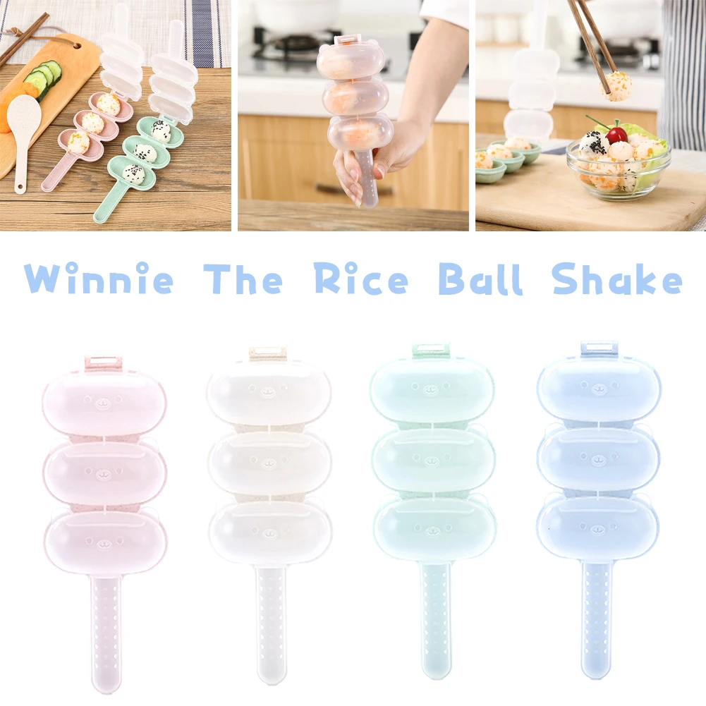 

Rice Ball Mold Shake It To Make Rice Balls Children's Food Kitchen Tools Kids Diy Lunch Paddle For Kitchen Supplies Tools