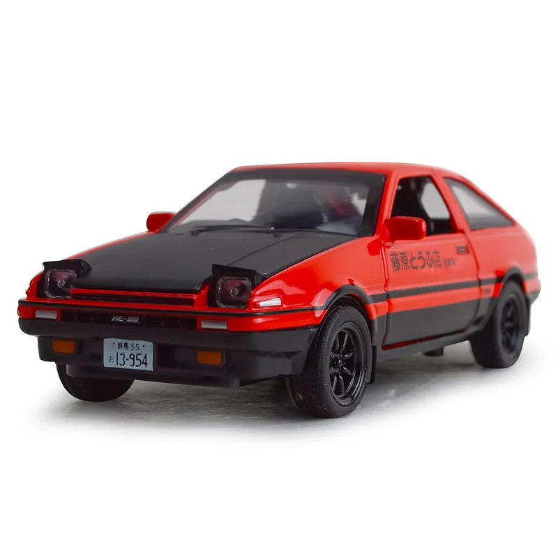 1:28 игрушечный автомобиль INITIAL D AE86 металлическая Игрушечная машина из сплава