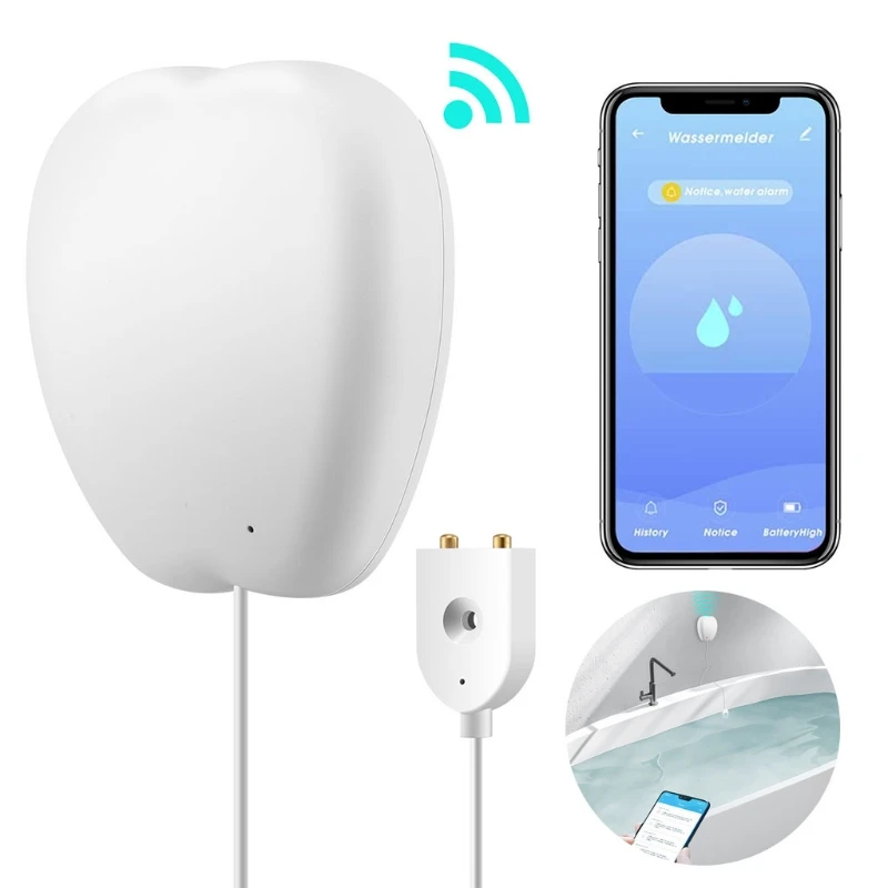 

Water leak sensor WiFi Smart Water Monitor Leak Detector Overflow Flooding Intelligent