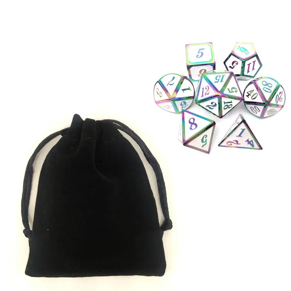 Набор металлических игральных костей многогранные настольные игры D20 D10 для Dungeon