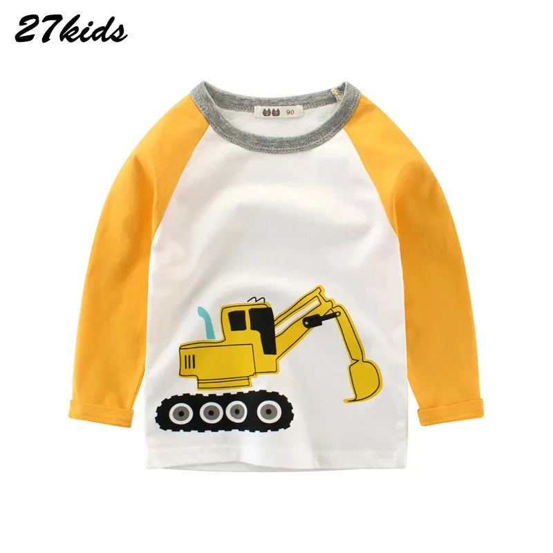 3559 yellow 27 детей г. Летние футболки для девочек, одежда хлопковые детские футболки с длинными рукавами и рисунком динозавра Детские футболки высокого качества для девочек - Цвет: 3559 yellow