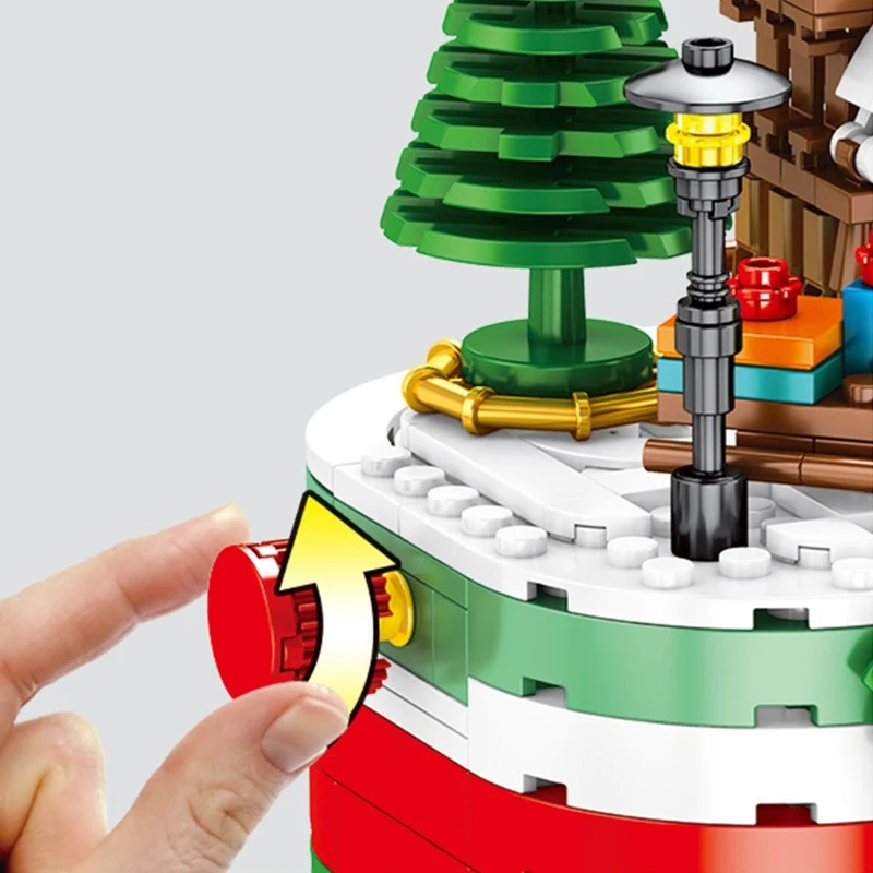 

249pcs Christmas Santa Claus Building Blocks Brick Model Kids Toy with LED Light
